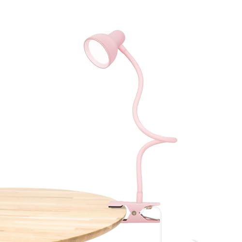 Clip on Light Reading Light for Bed 3 Color Modes 10 Dimmable Brightness Eye Care Clamp Desk Lamp Flexible Gooseneck Book Light for Reading in Bed Desk Light for Bed Headboard Computer