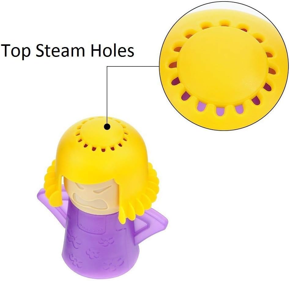 Angry Mama Microwave Cleaner, Microwave Oven Steam Cleaner, Angry Mom Steamer Cleaning Crud Easily in Minutes, Steam Cleans and Disinfects with Vinegar and Water for Kitchen