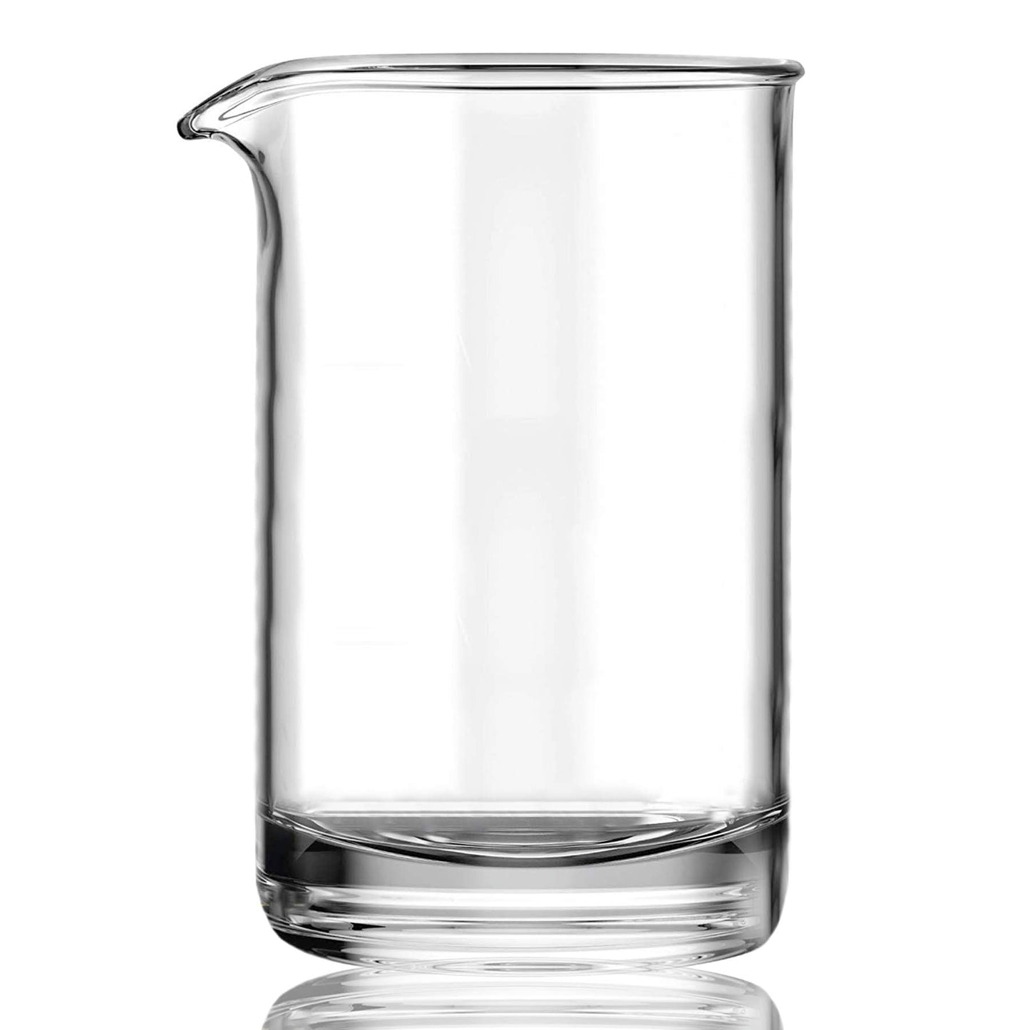 Handblown Crystal Cocktail Mixing Glass with Pour Spout | 18oz & 24oz | Custom Laser Etched Personalization Available (Plain, 24oz)