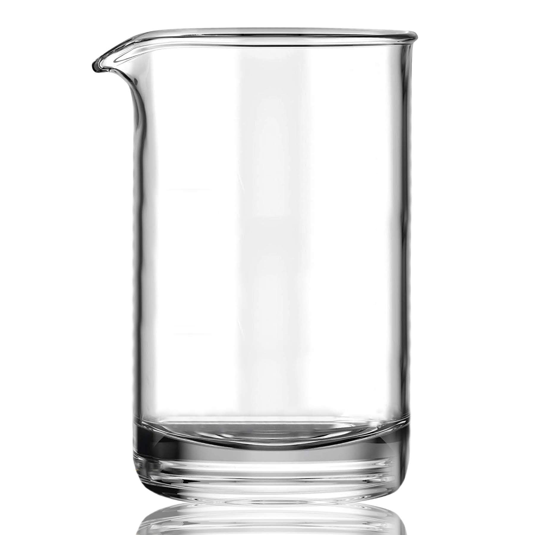 Handblown Crystal Cocktail Mixing Glass with Pour Spout | 18oz & 24oz | Custom Laser Etched Personalization Available (Plain, 24oz)