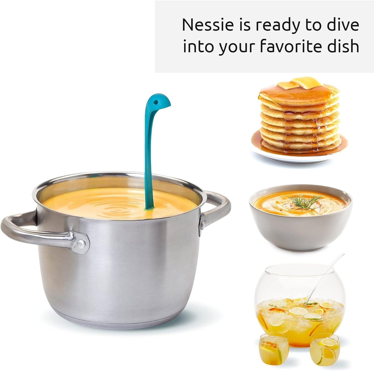 OTOTO The Original Nessie Ladle - Soup Ladle, Cute Gifts, Funny Kitchen Gadgets, Loch Ness design, Cooking Gifts for Mom - Cute and Practical Kitchen Utensils - Unique Gifts for Women