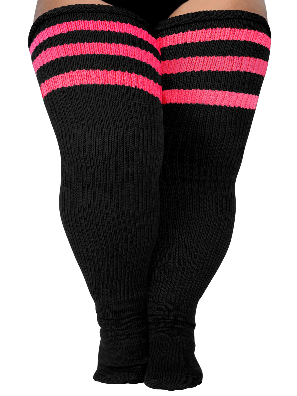 LOUSGUTA Plus Size Thigh High Socks for Thick Thighs- Extra Long Womens Cable Knitted Over Knee High Leg Warmer