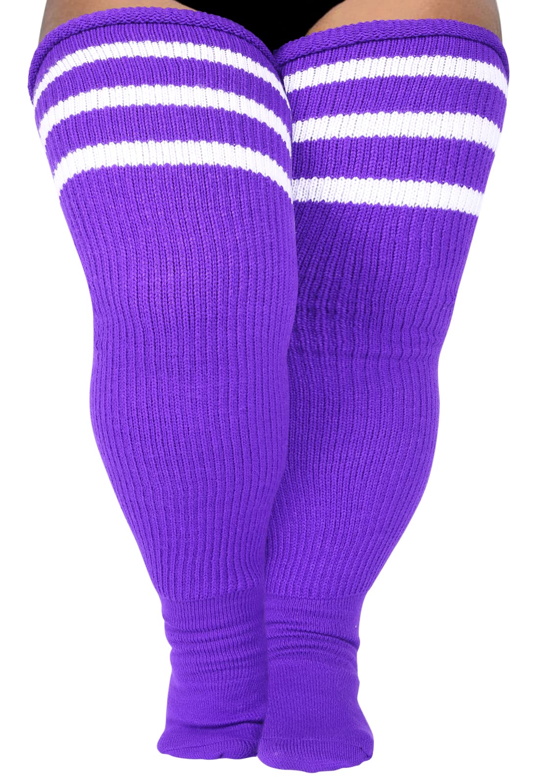 LOUSGUTA Plus Size Thigh High Socks for Thick Thighs- Extra Long Womens Cable Knitted Over Knee High Leg Warmer