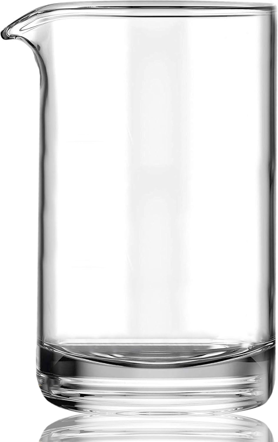 Handblown Crystal Cocktail Mixing Glass with Pour Spout | 18oz & 24oz | Custom Laser Etched Personalization Available (Plain, 24oz)