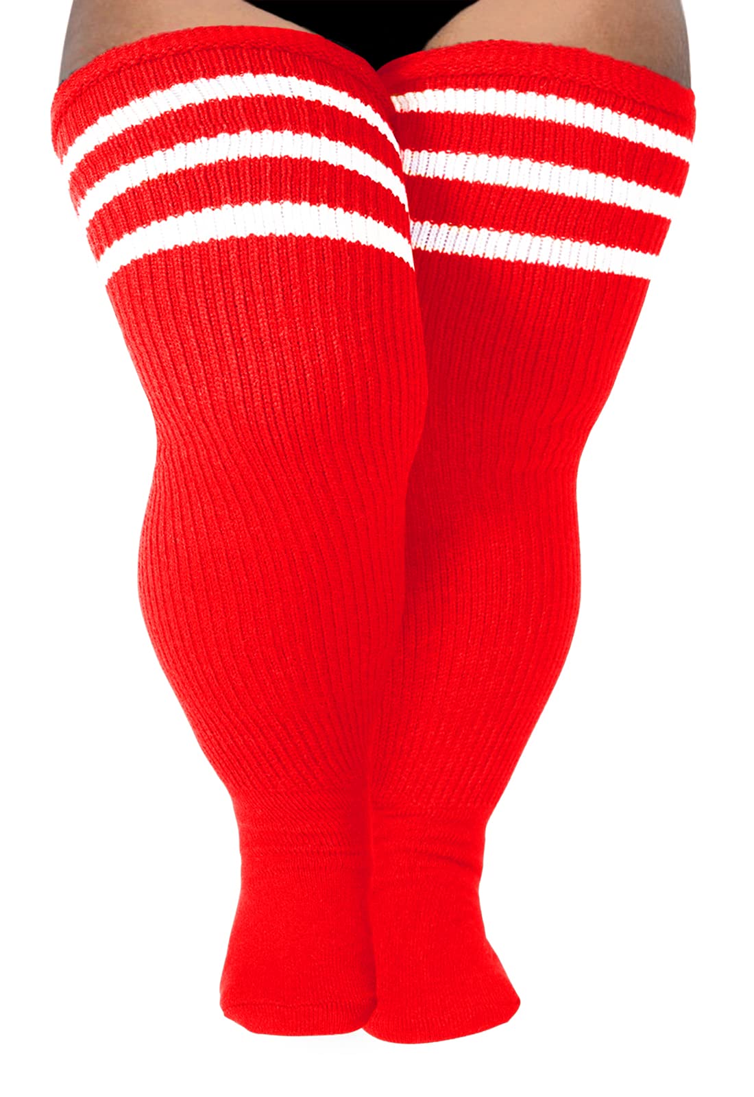 LOUSGUTA Plus Size Thigh High Socks for Thick Thighs- Extra Long Womens Cable Knitted Over Knee High Leg Warmer