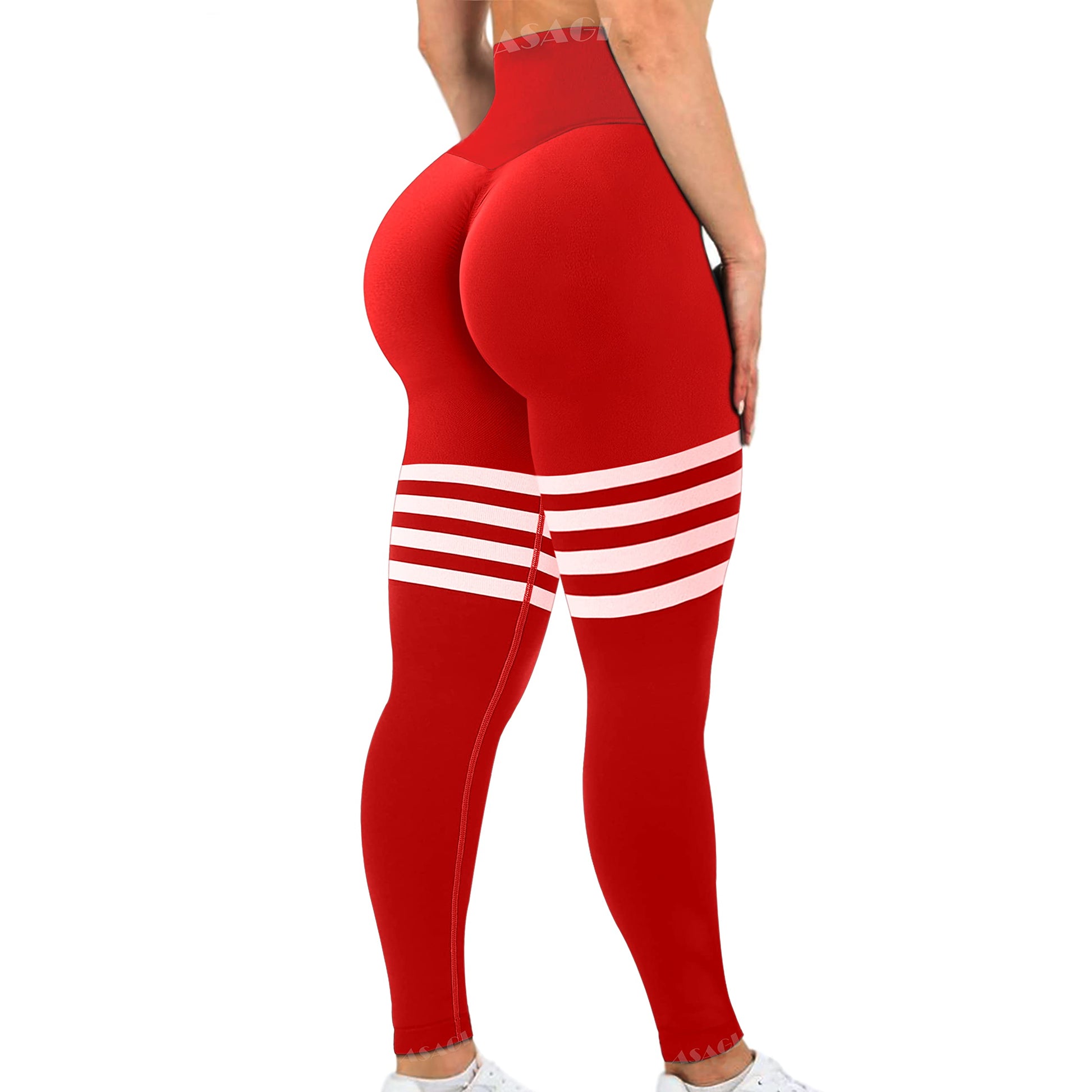 ASAGI Scrunch Butt Lifting Workout Leggings for Women High Waist Yoga Pants Amplify Gym Seamless Booty Tights