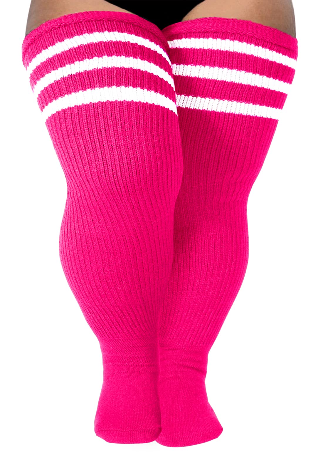 LOUSGUTA Plus Size Thigh High Socks for Thick Thighs- Extra Long Womens Cable Knitted Over Knee High Leg Warmer