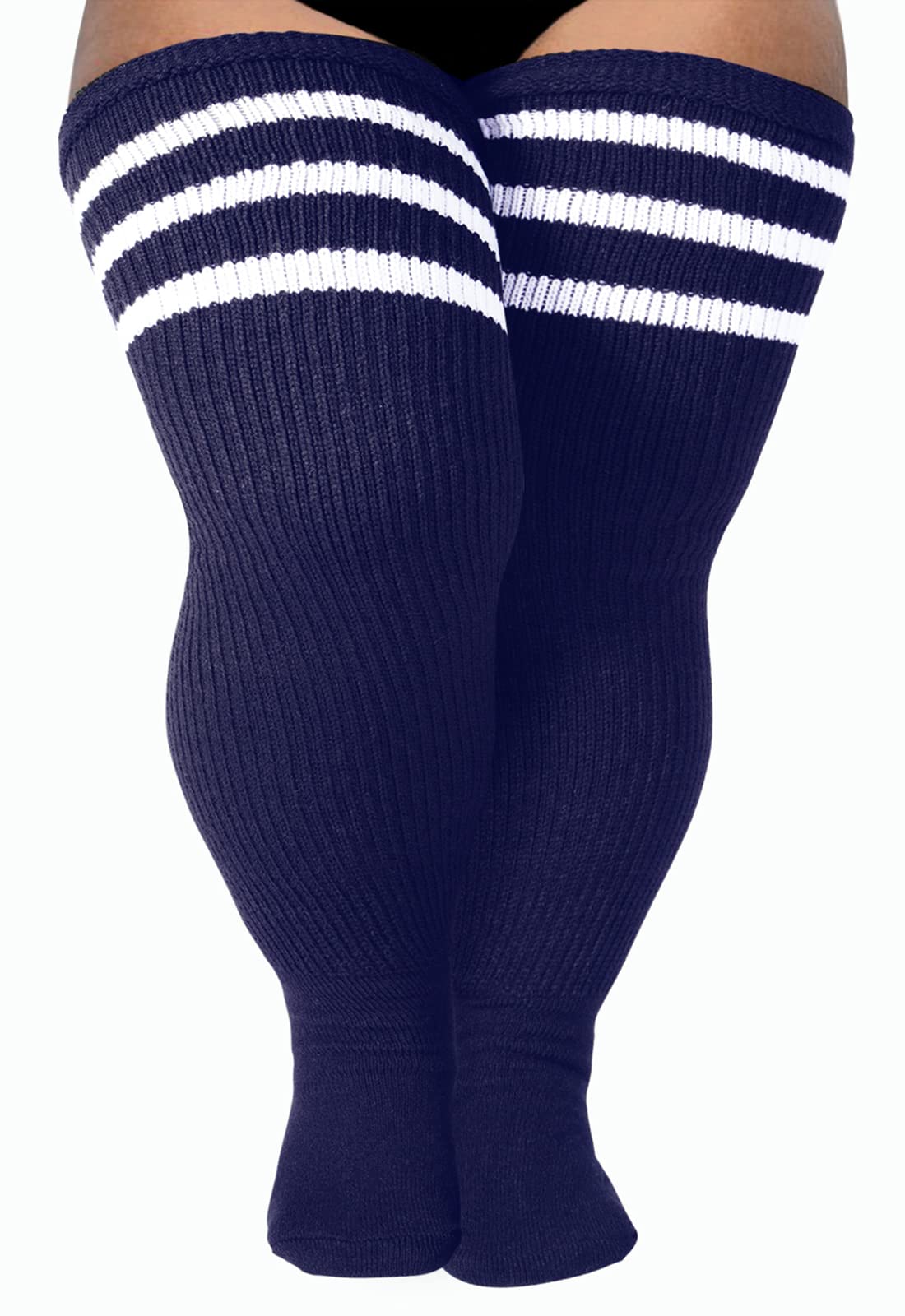 LOUSGUTA Plus Size Thigh High Socks for Thick Thighs- Extra Long Womens Cable Knitted Over Knee High Leg Warmer