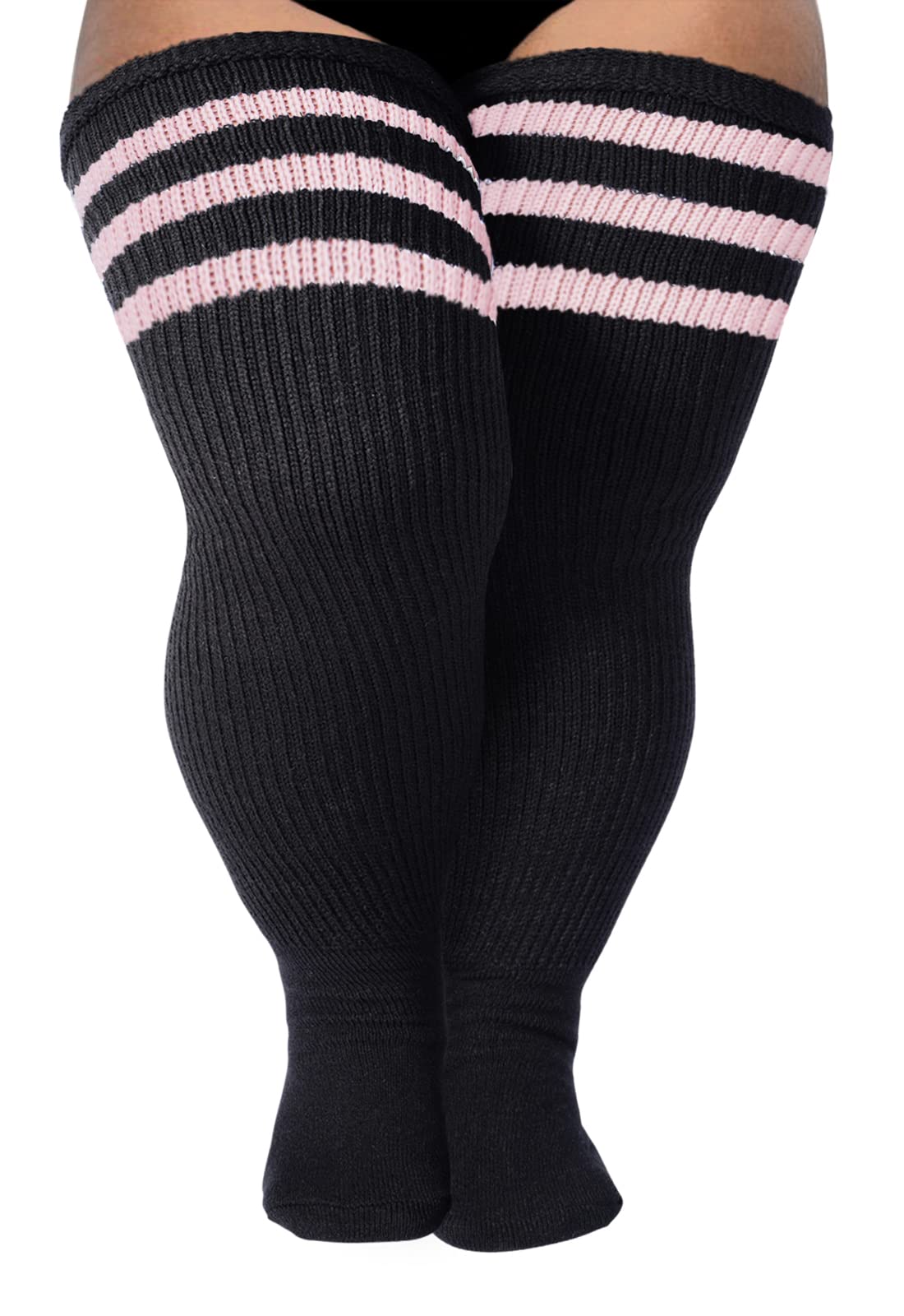 LOUSGUTA Plus Size Thigh High Socks for Thick Thighs- Extra Long Womens Cable Knitted Over Knee High Leg Warmer