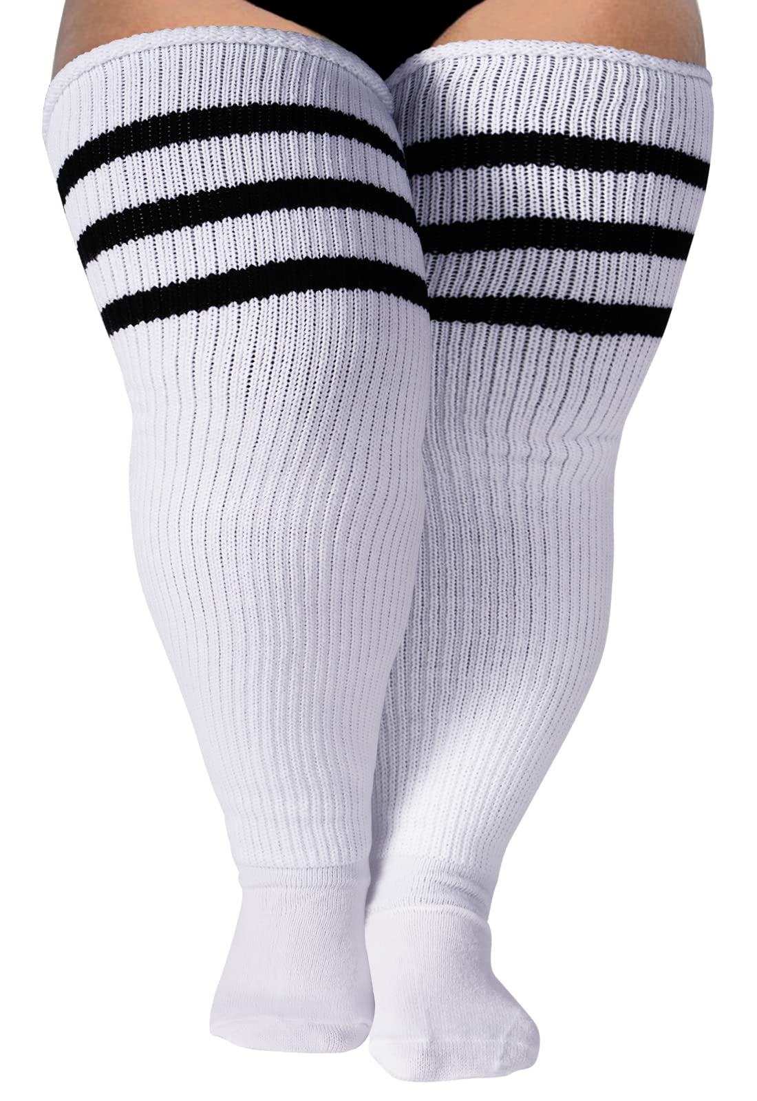 LOUSGUTA Plus Size Thigh High Socks for Thick Thighs- Extra Long Womens Cable Knitted Over Knee High Leg Warmer