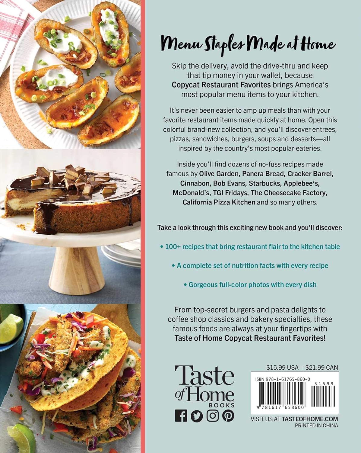 Taste of Home Copycat Restaurant Favorites: Restaurant Faves Made Easy at Home (Taste of Home Copycat Favorites)