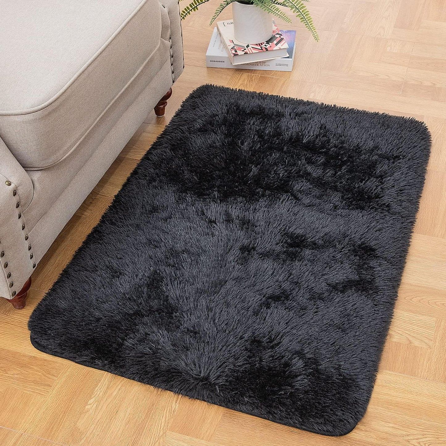 Ophanie Rugs for Living Room Grey, Fluffy Shag Large Fuzzy Plush Soft Area Rug, 5x8 Gray Shaggy Carpets for Bedroom, Kids Boys Girls Dorm Nursery Home Decor Aesthetic